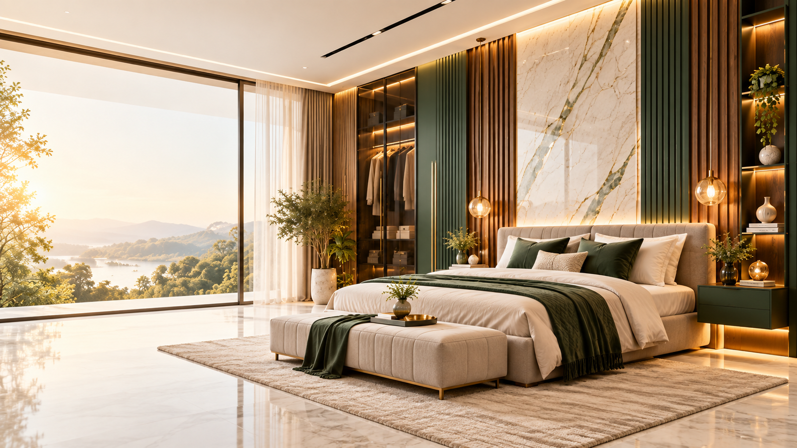 PVC wardrobe and bedroom interior design concept